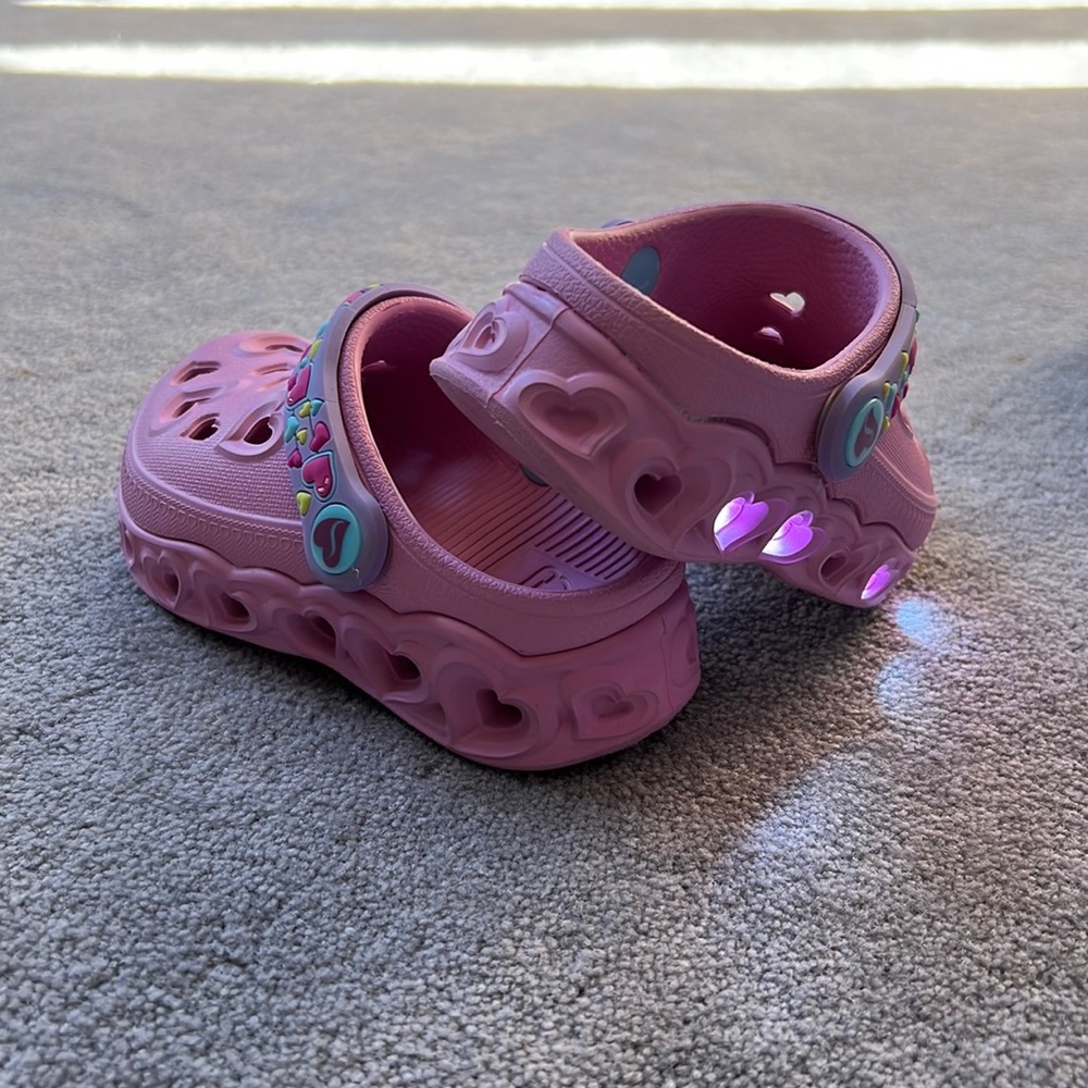 Skechers Kids Light-Up Pink Clogs